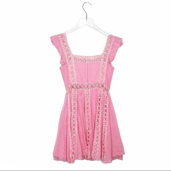 Free People One Verona Lace Mini Dress - Picture 4 of 9